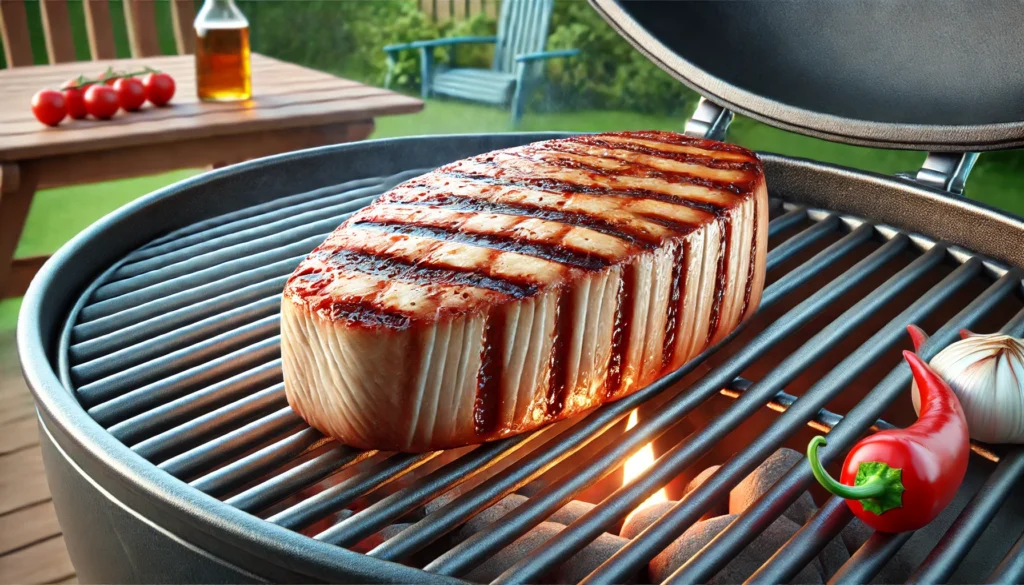 Bife a grelhar com malagueta e alho.