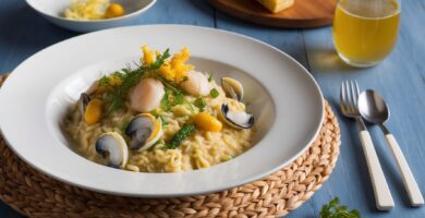 Risotto do mar com Gengibre